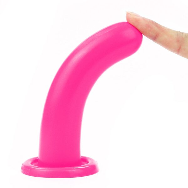 Silikonowe dildo do strap-ona sex analny różowe-5