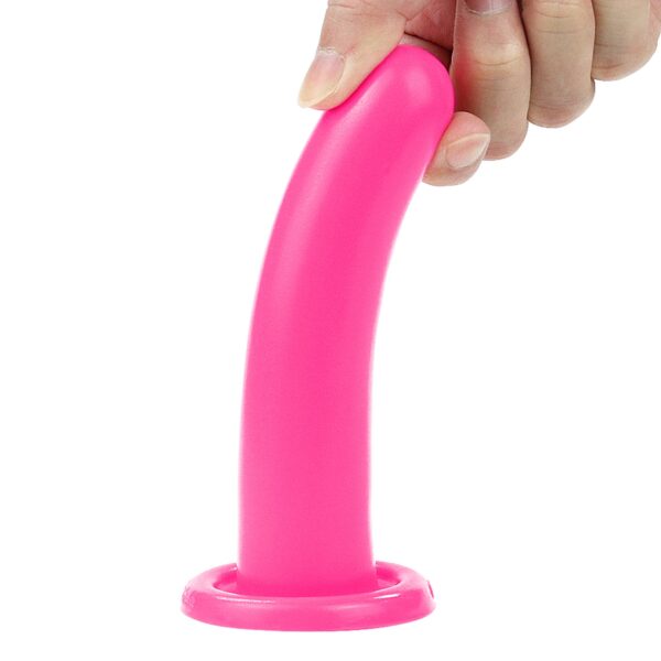 Silikonowe dildo do strap-ona sex analny różowe-6