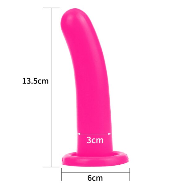 Silikonowe dildo do strap-ona sex analny różowe-8