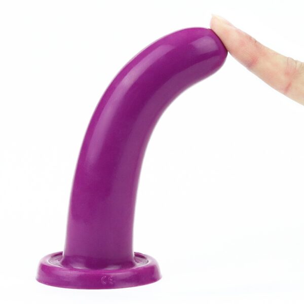 Silikonowe dildo do strap-ona sex analny fioletowe-5