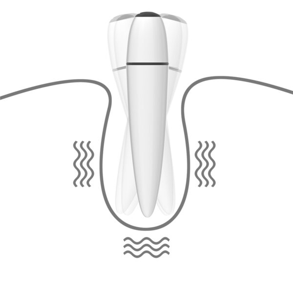 Wodoodporny mały kompaktowy biały wibrator-8