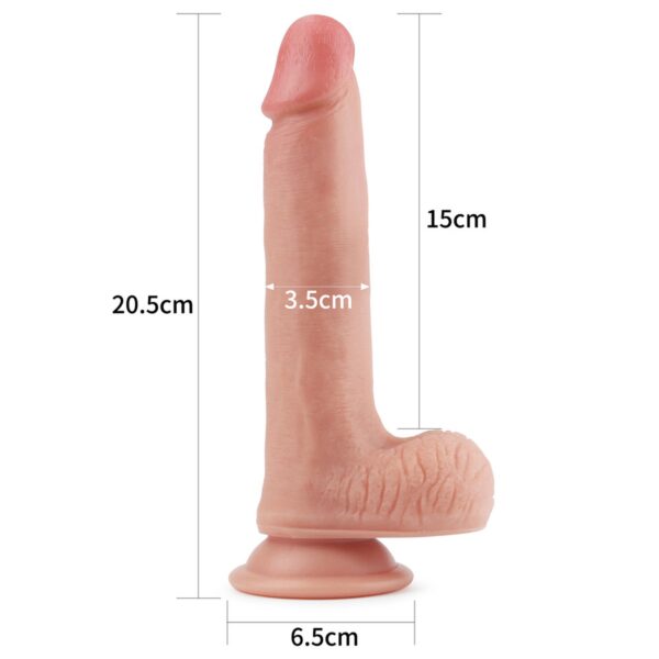 Realistyczne dildo silikonowe z przyssawką 20,5 cm-3