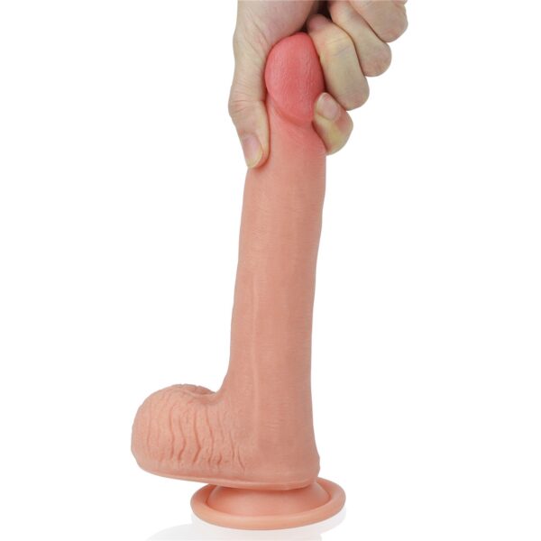 Realistyczne dildo silikonowe z przyssawką 20,5 cm-9