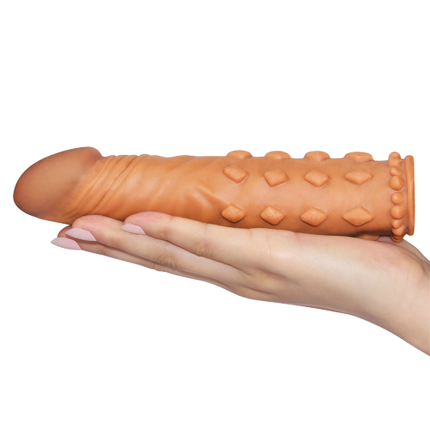 Latynoska nakładka na prącie z wypustkami 17,5 cm-2