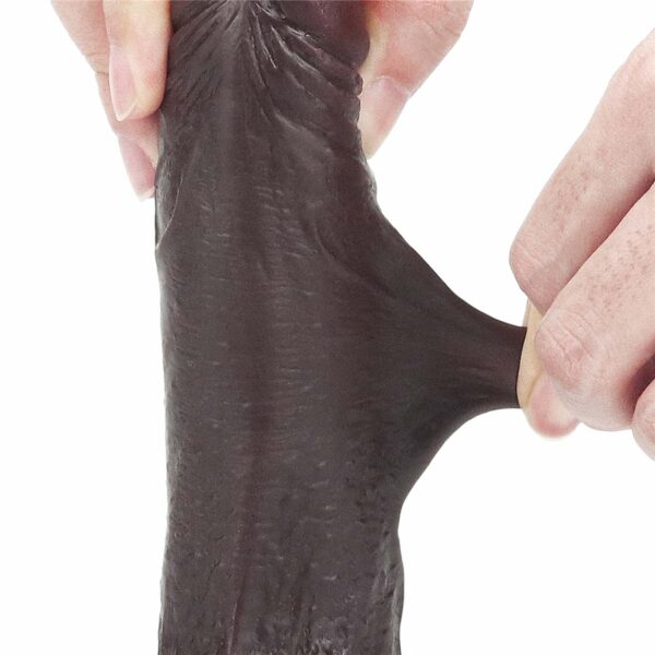 Czarny gruby penis z przyssawka żylaste dildo-13