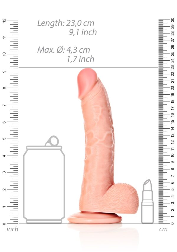 Silikonowe żylaste cieliste dildo przyssawka 23 cm-7