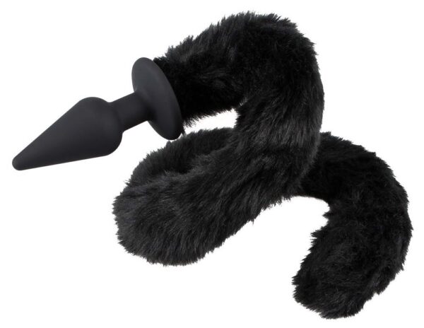 Silikonowy korek plug analny z długim ogonem 11cm-3
